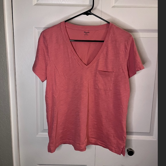 Madewell Whisper Cotton V-Neck Pocket Tee L - Picture 4 of 6